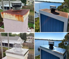 The number one area of a leak in a home is where the chimney meets the roof deck. When we find a problem in this area we take everything off the roof deck and around the chimney until we find the leak. We cover the roof deck and part of the sides of the chimney with Ice and water shield, which is a 3 foot roll of waterproofing material.