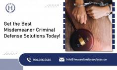 Get a Trusted Misdemeanors Defense Attorney Today!

We start by collecting legal records relevant to the current misdemeanor defense in Eagle, Colorado, and collecting evidence that may help you build a strong defense. Howard & Associates, PC has knowledgeable team also provides valuable guidance to you accused of offenses in how to make your bail application and address your case throughout the proceedings. Drop a word!

