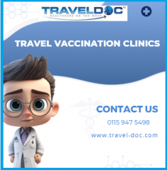 Travel Vaccination Clinics are very important and provide some protection. You should still take care with food, drink and personal hygiene when aborad. When you have your check-up at your local surgery, it’s a good idea to review your medical history, present state of health, medications and any allergies. Keep your immunisation certificates (and list of current medication) with your passport for use during your travels and as a record for the future.
Know more; https://www.travel-doc.com/service/vaccinations/