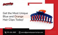 Get Durable Blue and Orange Hair Clips Today!

Our super-crafted blue and orange hair clips are made from sheets of biodegradable cellulose acetate, a flexible yet solid material. Each claw is handmade to perfection and undergoes a three-step polishing process for the smoothest edges. Game Day Sports Clips is designed for thick hair and also has a large space inside the claw which ensures it holds all of the hair securely.
