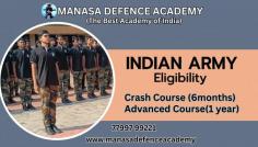 Are you passionate about serving your country and dream of joining the Indian Army? The road to becoming a proud member of this prestigious institution begins with meeting the eligibility criteria set forth by the Indian Army. If you are wondering about the qualifications and requirements necessary to embark on this extraordinary journey, look no further! In this article, we will delve into the various eligibility factors for joining the Indian Army and explore how Manasa Defence Academy offers exceptional training to help aspirants succeed.

Age Criteria
To be considered eligible to join the Indian Army, one must meet specific age requirements. The age criteria vary depending on the entry schemes. For the National Defence Academy (NDA) and the Naval Academy (NA), candidates must be between 16.5 and 19.5 years old. For the Technical Graduate Course (TGC), the age limit is set between 20 and 27 years old. The Indian Military Academy (IMA) requires candidates to fall within the age range of 19 to 24 years old. It is essential to thoroughly understand these age limitations to ensure eligibility before pursuing a career in the Indian Army.

Educational Qualifications
Educational qualifications form a critical aspect of the Indian Army eligibility criteria. Aspirants are required to possess a certain level of education to be considered for selection. For entry through the NDA, candidates must have completed their 10+2 schooling or equivalent examination. Graduation in any discipline is mandatory for joining the IMA. The Technical Graduate Course demands a bachelor's degree in engineering, while the Army Dental Corps requires a BDS/MDS degree. These educational benchmarks ensure that candidates possess the necessary knowledge and academic foundation to excel in their roles as army personnel.

Physical Fitness Standards
The Indian Army places immense importance on physical fitness, and candidates are rigorously evaluated to ensure they meet the required standards. Physical fitness tests include measurements of height, weight, and chest circumference, along with endurance and strength assessments. Male candidates should have a minimum height of 157.5 cm, while for females, the minimum height requirement is 152 cm. Adequate weight and chest measurements are also factored in, varying according to the candidate's height and age. Additionally, aspirants must demonstrate proficiency in physical activities such as running, push-ups, sit-ups, and chin-ups. By maintaining a rigorous training regimen, candidates can prepare themselves physically for the challenges that lie ahead.

Manasa Defence Academy: Shaping Future Army Officers
Preparing for the Indian Army requires not only meeting the eligibility criteria but also undergoing comprehensive training to enhance one's knowledge and skills. This is where Manasa Defence Academy shines in providing exceptional guidance and instruction. With a commitment to producing competent and dedicated army officers, Manasa Defence Academy offers a unique and enriching learning experience.

"At Manasa Defence Academy, we believe that education goes beyond textbooks and classrooms. We strive to create an atmosphere that fosters personal growth and development, preparing aspirants to not only pass the eligibility tests but become well-rounded individuals ready to face any challenges the Indian Army presents," says the founder of the academy.

With a personalized approach to training, Manasa Defence Academy combines theoretical knowledge with practical application. They emphasize the importance of physical fitness, providing specialized training programs that focus on building stamina, strength, and agility. Furthermore, the academy instills qualities such as leadership, discipline, and strategic thinking through various real-life simulations and exercises.

The instructors at Manasa Defence Academy are experienced professionals with a deep understanding of the Indian Army's requirements. Their expertise, combined with their passion for mentoring and guiding aspiring army personnel, ensures that candidates receive the best possible training.