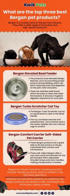 Bergan is a trusted name in the pet care industry. They offer a wide range of innovative and high-quality products. 

These items are designed to enhance the well-being of furry friends. Here, we will tell you about three Bergan pet products that stand out for their durability, functionality, and good impact on pet health. 
