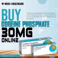 Bringing healthcare to your doorstep, purchase Codeine Phosphate 30mg online with ease. Our online platform ensures accessibility to this pain relief solution without compromising on quality. Experience the convenience of having your medication delivered directly to your home, eliminating the need for unnecessary trips to the pharmacy. Trust in our commitment to your well-being, offering a hassle-free way to address your pain management needs.
For more info visit here: https://meds4healthcare.com/product/codeine-phosphate-30mg/