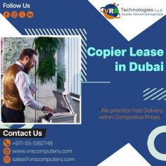 Copier Lease Dubai, No other machine can outsmart in its capability of duplicating a huge number of copies for a large number of employees in the organization. For more info about Copier Lease Dubai Contact VRS Technologies 0555182748. Visit https://www.vrscomputers.com/computer-rentals/copier-rental-in-dubai/