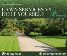 The choice hinges on your lifestyle, preferences, and the level of involvement you seek in nurturing your lawn. Whether you're drawn to the ease of professional care or inspired by the hands-on approach of DIY, let's cultivate a conversation. Share your thoughts, tips, and experiences below! Let our lawns be a reflection of our dedication to green living. 


Contact us today for a FREE consultation!
480-219-0038
https://creativegreenaz.com/cgl-lp/