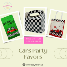 Rev up the fun at your celebration with Cars Party Favors! Our curated collection is perfect for any car-themed bash, featuring novelties and classics that'll make your party a high-speed adventure. Shop now and race into a world of excitement with Easy Favors! 