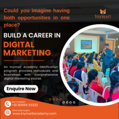 4.	Inymart Academy is a pioneer in digital marketing training. We provide training for professionals who want to learn the latest skills and techniques. Our courses are designed with the latest trends in mind and our instructors have a lot of practical experience in their respective fields.