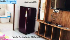 Fully furnished 1 bhk Flats for rent in Sector 24, Gurgaon, Haryana, near Cyber City, Ambience Mall, Sikanderpur, and Udyog Vihar, is offered for rent. The room includes a water room cleaning facility. WiFi Lift for Camera Generator