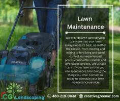 Looking for professional landscaping services near you? Look no further! Our team of experts is here to help you maintain a beautiful lawn all year round.


Get a Free Quote
480-219-0038
https://creativegreenaz.com/cgl-lp/