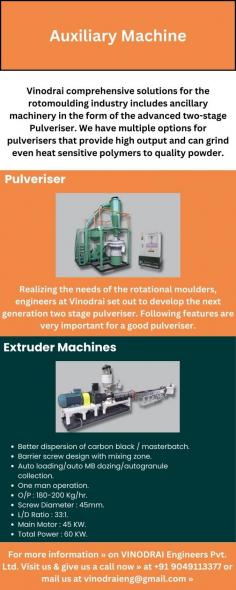 Auxilliary Machine | Pulveriser | Extruder Machines - Vinodrai Engineers