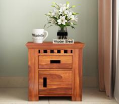 Buy Adolph Bedside Table (Honey Finish) Online From Wooden Street