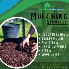 Transform your landscape with our top-notch Mulching Services at CGL! Our team is dedicated to enhancing your garden's health and aesthetics. From wood chips to straw, we've got the perfect mulch for your plants. Let us nurture your green space and keep it thriving!