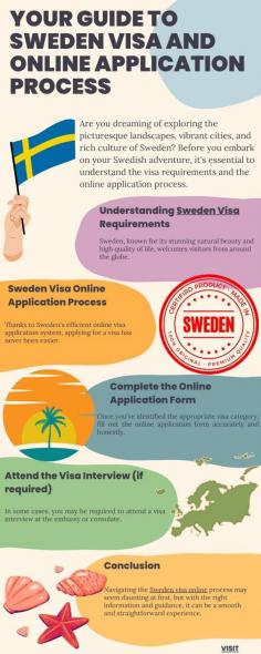 Your Guide to Sweden Visa and Online Application Process:- Navigating the Sweden visa online process may seem daunting at first, but with the right information and guidance, it can be a smooth and straightforward experience. 
