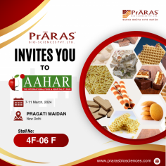 Join Praras Biosciences at AAHAR International Food & Hospitality Fair in New Delhi!

Praras Biosciences invites you to join us at the prestigious AAHAR International Food & Hospitality Fair in New Delhi. Discover innovative solutions, network with industry experts, and explore cutting-edge technologies in the realm of food and hospitality. Don't miss this opportunity to connect with us and revolutionize your business. See you there!

Address: Pragati Maidan, New Delhi, India 
Date: (7th-11th) March 2024
Stall No: 4F -06 F 

Contact Us: 
Email: info@prarasbiosciences.com
Phone no : +91-80-48904262
Website: https://www.prarasbiosciences.com/
