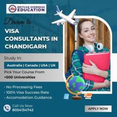 Experience exceptional education abroad by unlocking the door with the assistance of our team of expert visa consultants in Chandigarh! From helping you select the perfect university to smoothly handling visa formalities, we've got all your needs covered. So, whether you’re planning to study abroad, work overseas, or immigrate to a new country, let the friendly visa consultants at Britcan Overseas be your trusted partner in turning your dreams into reality.

https://britcanoverseas.com/