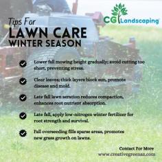 Transform your lawn into a winter wonderland with our top tips! From proper watering to strategic pruning, we've got your winter lawn care covered. Dive into the season with a green thumbs-up!


Get a Free Quote 
(480) 219-0038
www.creativegreenaz.com