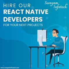 Elevate your mobile app experience with our expert React Native development services in Canada. Our skilled team crafts high-performance cross-platform applications, ensuring seamless functionality and exceptional user experiences. Partner with us for innovative and efficient React Native solutions tailored to your business needs.

Visit: https://www.swayaminfotech.com/react-native-app-development-canada/