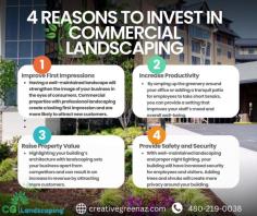 Don't miss out on the benefits of professional commercial landscaping near you. Contact us today to transform your business's outdoor space into a captivating oasis! 

Get a Free Quote 
480-219-0038
creativegreenaz.com