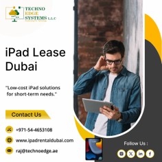 Techno Edge Systems LLC occupies the most reputed place in serving iPad lease Dubai in Reasonable prices. Get quality iPads in Best place. For More info Contact us: +971-54-4653108 Visit us: https://www.ipadrentaldubai.com/ipad-rent-in-dubai/