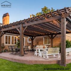 Utah Pergola | Wright Timberframe

A Utah Pergola is a bespoke outdoor structure, expertly crafted to elevate your living space. Melding form and function provide shelter and style. Tailored to Utah's landscapes, these pergolas offer a unique blend of beauty and durability. With skilled craftsmanship and quality materials, a Utah Pergola transforms your outdoor area into a personalized oasis, harmonizing with the state's natural allure. Whether for relaxation or entertainment, it adds a touch of elegance to your Utah home. Reach out to Sam at Wright Timberframe to initiate discussions about your personalized timber frame project by calling (801)-900-0633 or via email at info@wrighttimberframe.com.