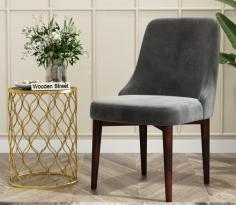 Buy Amey Dining Chair (Velvet, Graphite Grey) Online From Wooden Street