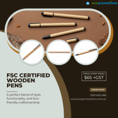 FSC Certified Wood Pens - https://ecopromotions.com.au/fsc-certified-wood-pens/
