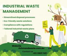 Richmond Waste provides comprehensive industrial waste management solutions tailored to your business needs. Our expert team ensures efficient handling, recycling, and disposal of industrial waste, promoting environmental sustainability and regulatory compliance for your business operations.