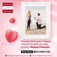 Prestige Framing Gallery offers an exceptional selection of top-quality picture frames, catering to various tastes and styles. With a commitment to excellence, they ensure your cherished memories are beautifully displayed with their premium framing solutions.

