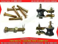 Fan Bolts / Fan Clamps manufacturers exporters suppliers in India https://www.hindustanengineers.org Mobile: +91-9888542291

