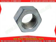 Hex Head Nuts manufacturers exporters suppliers in India https://www.hindustanengineers.org Mobile: +91-9888542291
