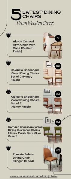 Top 5 Latest Wooden Dining Chairs at best price in India Online From Wooden Street