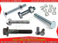 High Tensile Fasteners manufacturers exporters suppliers in India https://www.hindustanengineers.org Mobile: +91-9888542291
