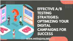 In the fast-paced world of digital marketing, staying ahead of the competition requires constant innovation and optimization. A/B testing is a powerful tool that can help you fine-tune your campaigns for maximum impact. In this blog post, we’ll explore effective strategies for A/B testing that will not only boost your ROI but also elevate your brand to new heights of success. Get ready to take your digital campaigns to the next level with our expert tips and insights!
Introduction to A/B Testing
A/B testing, also known as split testing, is a method used in marketing and advertising campaigns to compare two versions of a web page or advertisement and determine which one performs better. This technique involves randomly dividing the audience into two groups and showing each group a different version of the website or ad. The performance of each version is then measured based on pre-determined metrics such as click-through rate, conversion rate, or time spent on page. Visit More - https://webzguru.net/blog/digital-marketing/effective-a-b-testing-strategies-optimizing-your-digital-campaigns-for-success.html