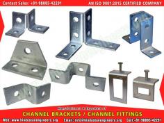 Channel Brackets / Channel Fittings manufacturers exporters suppliers in India https://www.hindustanengineers.org Mobile: +91-9888542291
