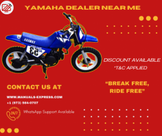 We marked our beginning in the year 2015 and have been one of the leading Yamaha dealers in the USA, You can also check with local auto parts stores that specialize in motorcycle spare parts. Here are some popular Yamaha dealerships in the USA, so you can find the perfect Yamaha. Schedule a Test Ride. Book now! www.manuals-express.com