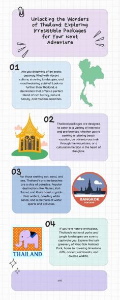 Unlocking the Wonders of Thailand: Exploring Irresistible Packages for Your Next Adventure:- And what better way to experience all that Thailand has to offer than with carefully curated Thailand packages?
