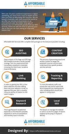 Introducing Affordable SEO Services at a price that does not break the bank. It is our aim to provide you with sustainable SEO results to help meet your business goals and increase your profits!