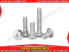 DIN 603 Carriage Bolts manufacturers exporters suppliers in India https://www.hindustanengineers.org Mobile: +91-9888542291
