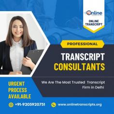 Online Transcript is a Team of Professionals who helps Students for applying their Transcripts, Duplicate Marksheets, Duplicate Degree Certificate ( Incase of lost or damaged) directly from their Universities, Boards or Colleges on their behalf. Online Transcript is focusing on the issuance of Academic Transcripts and making sure that the same gets delivered safely & quickly to the applicant or at desired location. 