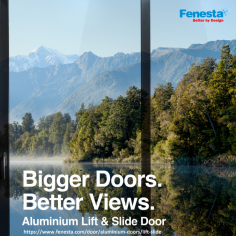 Experience unparalleled sophistication and functionality with Fenesta's aluminum lift and slide doors. Boasting larger dimensions, these doors offer expansive views of the outdoors, seamlessly integrating your living spaces with nature. Crafted with precision and style, Fenesta's aluminum lift and slide doors redefine elegance while providing effortless operation and durability. Transform your home with the perfect blend of aesthetics and innovation.