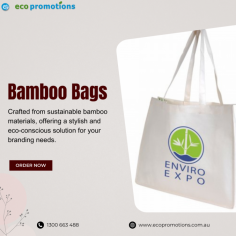 Discover our collection of Bamboo Bags at Eco Promotions! These eco-friendly, eco bags are crafted from sustainable bamboo materials, offering a stylish and eco-conscious solution for your branding needs. Showcase your commitment to sustainability while promoting your brand with these durable, environmentally friendly bags, perfect for everyday use or as unique promotional items. Elevate your brand with our Bamboo Bags today!