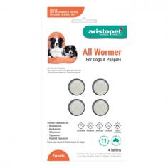 Aristopet Allwormer tablet is a broad-spectrum anthelmintic that treats and controls 11 kinds of intestinal worms in dogs. Shop now at low prices from VetSupply.
