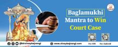 The court cases can be stressful and cause physical, mental and financial stress. People try many ways to win court cases, but often they fail. Today, we will tell you about the powerful mantra- The BaglaMukhi Mantra, which helps you win court cases and escape the trouble of it.
https://www.vinaybajrangi.com/blog/court-cases/baglamukhi-mantra-to-win-court-case
