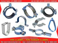 Pipe Clamps / Pipe Hangers manufacturers exporters suppliers in India https://www.hindustanengineers.org Mobile: +91-9888542291
