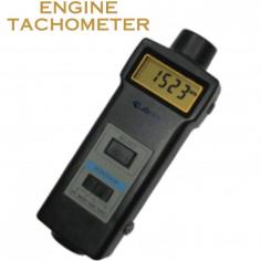 Engine Tachometer NTCH-200 is a non-contacting type tachometer. Which is easy to measure the rotational speed just by bringing the detection head close to the high-tension wires of gasoline engines. It consists of two type parts, partitioned by a colon left part is for 2 circles engines and the right part is for 4 circle engines as follows. The engine type selected will be displayed on the display and memory storage is inputted in this device.