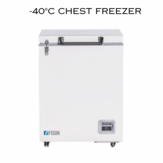 A -40°C chest freezer is a specialized freezer unit designed to maintain an extremely low internal temperature of -40 degrees Celsius.   Large screen for easy observation of technical parameters. 