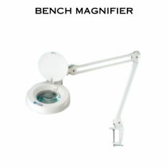 A bench magnifier, also known as a benchtop magnifier or bench magnifying glass, is a specialized optical instrument used in various industries, laboratories, workshops, and hobbies where detailed inspection or assembly work is required. 