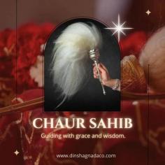 Experience Sacred Tradition: Dive into the Reverence and Grace of Chaur Sahib, Now Available at Dinshagnadaco.com. Explore Our Collection and Infuse Your Spiritual Journey with Elegance.
