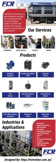 FCR Motion Technology is a leading supplier of industrial geared motors, variable speed drive, and automation technology with an extensive range of industry-leading products, solutions, and systems all supported by exceptional customer service.