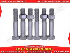 Hot dip Galvanizing Fasteners manufacturers exporters suppliers in India https://www.hindustanengineers.org Mobile: +91-9888542291
